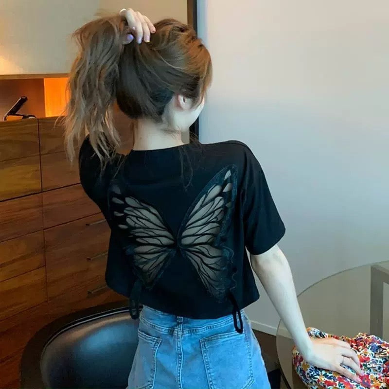 Butterfly Backless Shirt