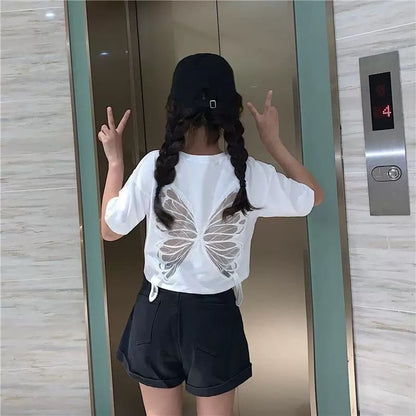 Butterfly Backless Shirt