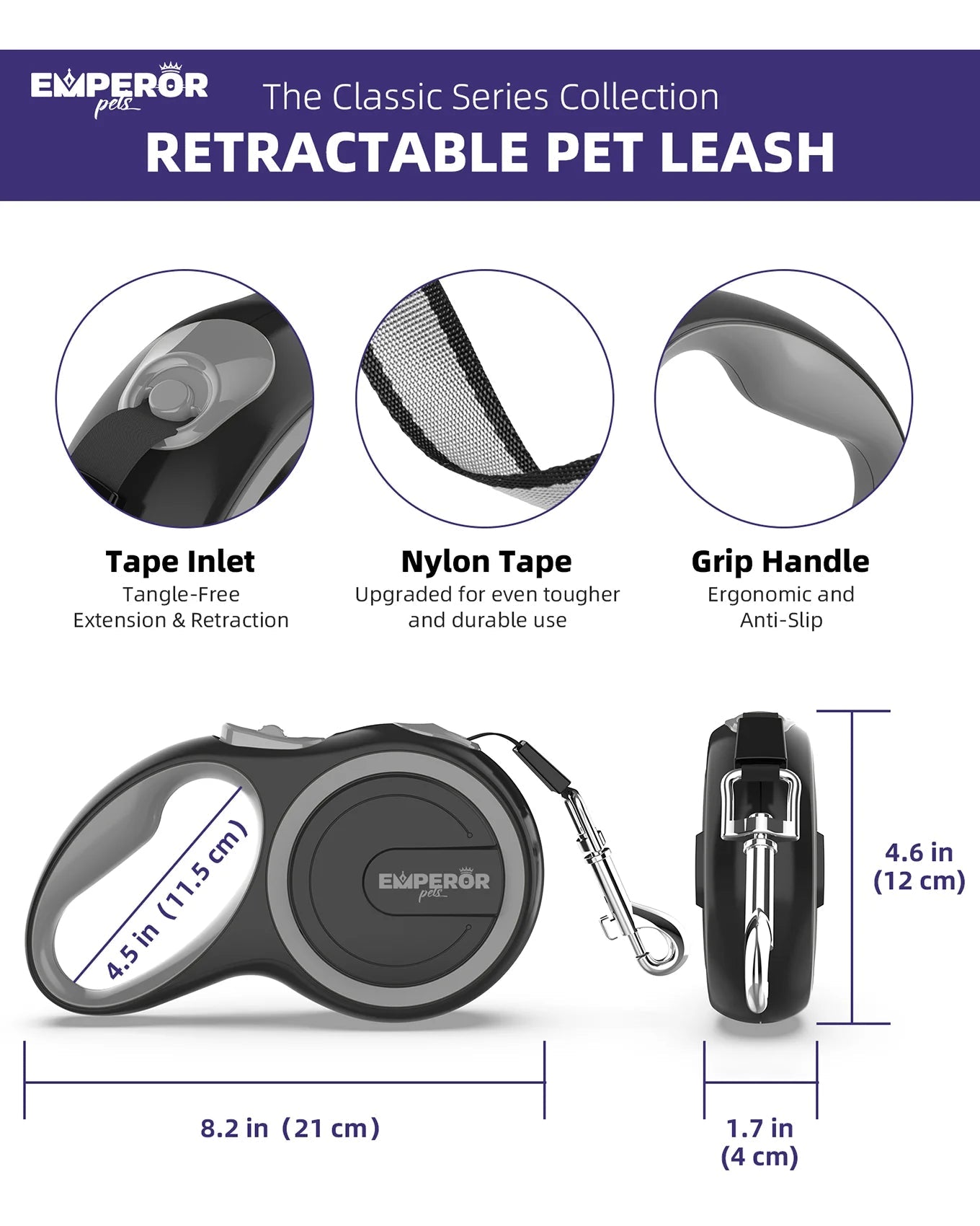 16 Ft Retractable Dog Leash Large Dogs