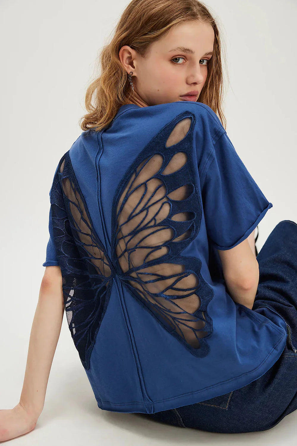 Butterfly Backless Shirt