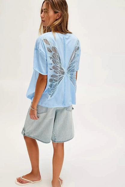 Butterfly Backless Shirt