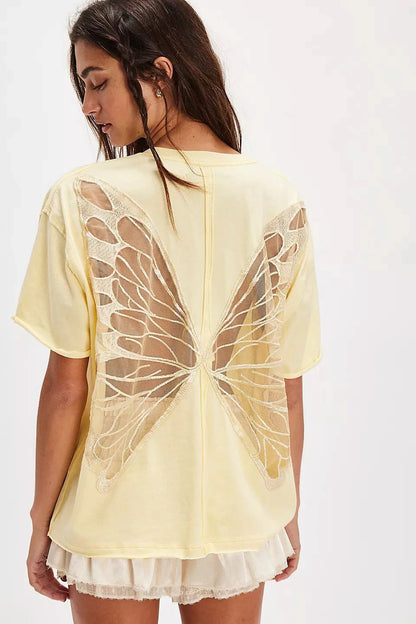 Butterfly Backless Shirt
